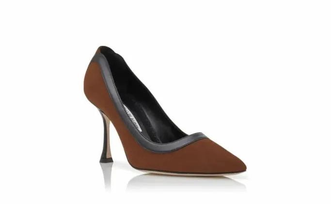 Pumps Women Manolo Blahnik DALINABrown And Black Suede Pumps Pumps Women Manolo Blahnik DALINABrown And Black Suede Pumps
