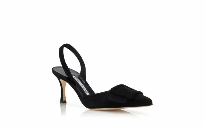 Pumps Women Manolo Blahnik MAYSLIBlack Suede Slingback Pumps Pumps Women Manolo Blahnik MAYSLIBlack Suede Slingback Pumps