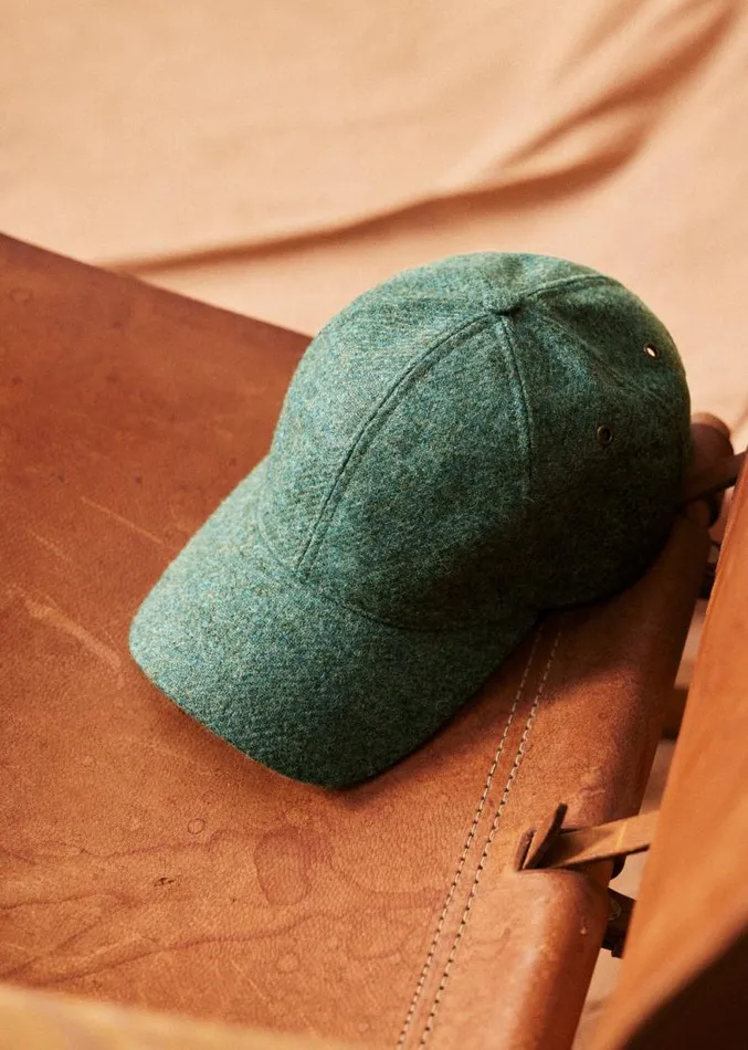Szane Accessories Mens Chase Tweed Cap Green