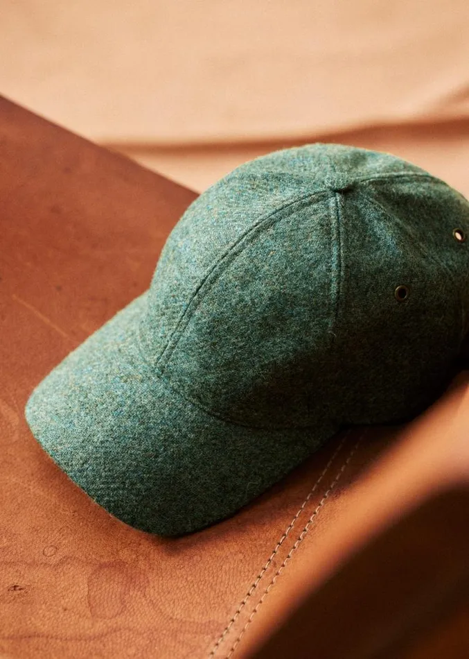 Szane Accessories Mens Chase Tweed Cap Green