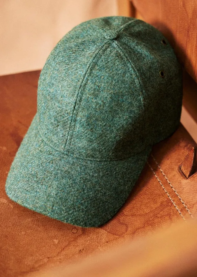 Szane Accessories Mens Chase Tweed Cap Green