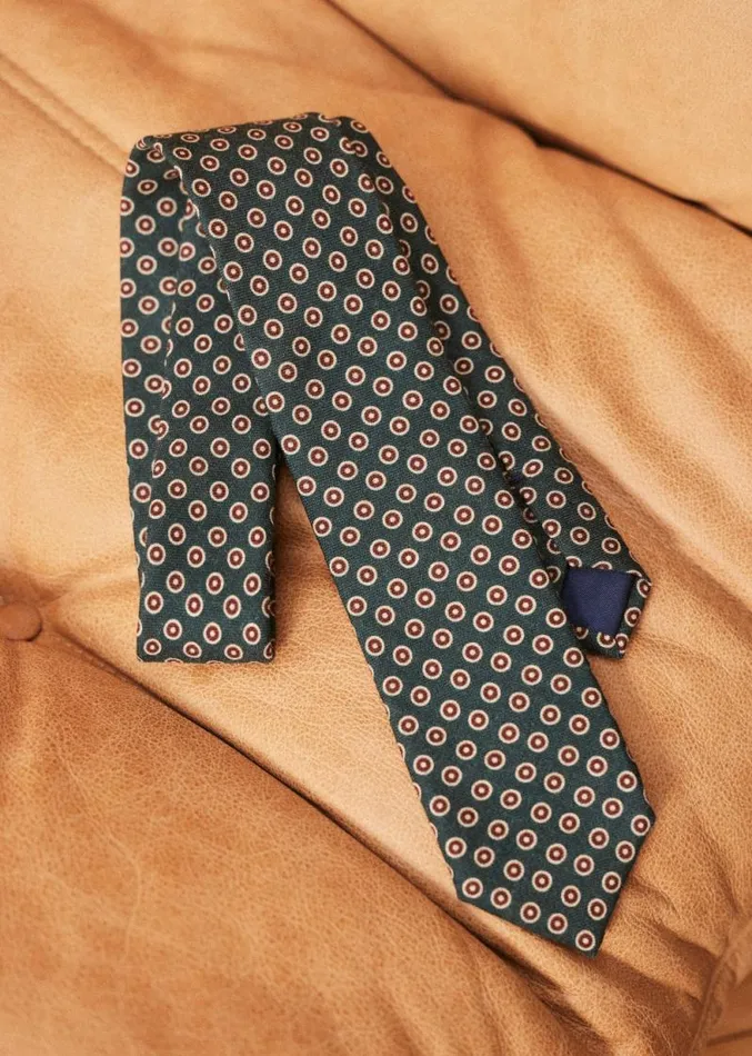 Szane Accessories Mens Fletcher Tie Green Bordeaux