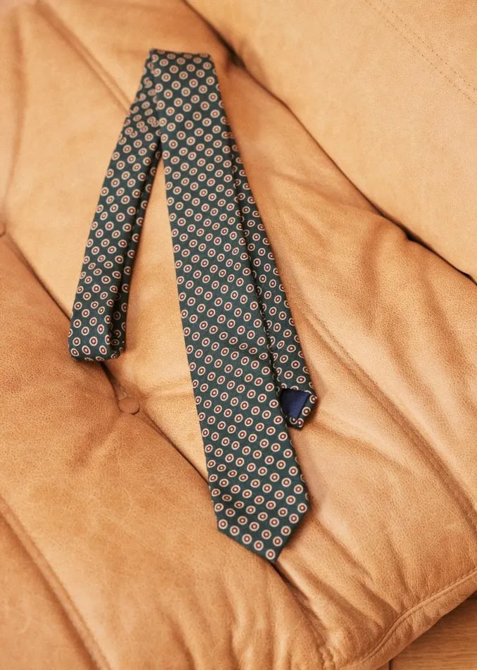Szane Accessories Mens Fletcher Tie Green Bordeaux