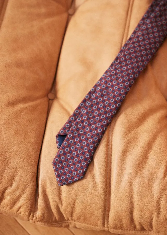 Szane Accessories Mens Fletcher Tie Red Blue Pattern