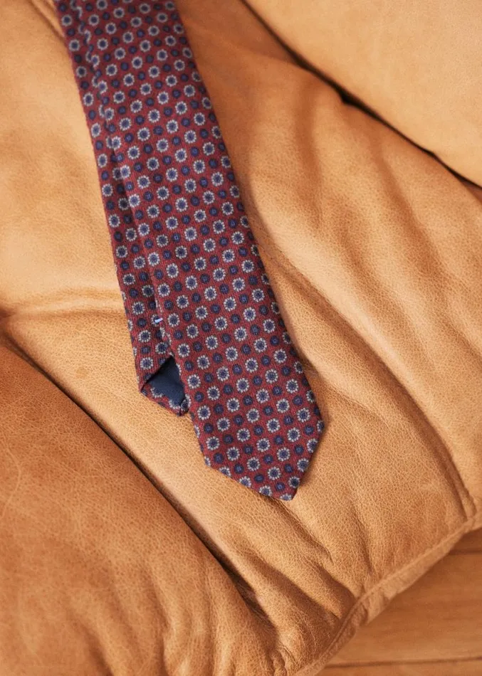 Szane Accessories Mens Fletcher Tie Red Blue Pattern