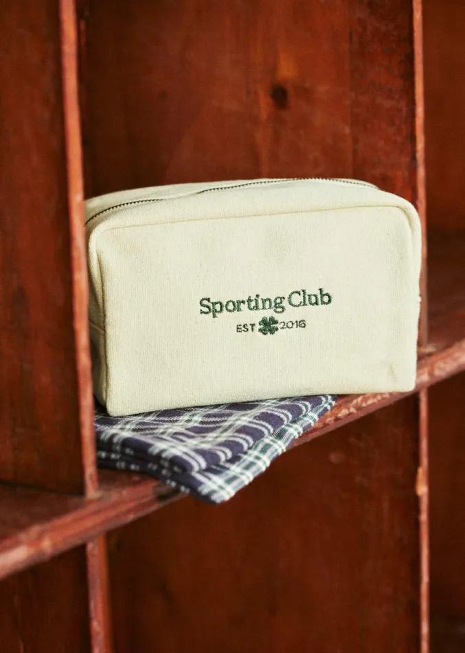 Szane Accessories Mens Sporting Club Totebag and Tote Ecru