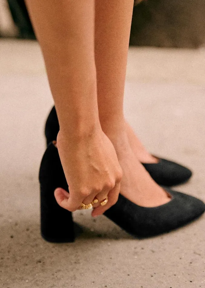Szane Babies Ballerinas and Pumps Womens Alice Heel Pumps Black