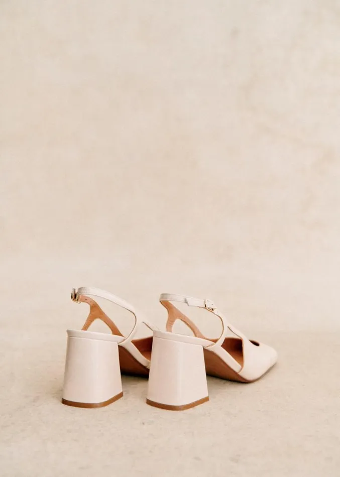 Szane Babies Ballerinas and Pumps Womens Elisa Sling Backs White Lacquer