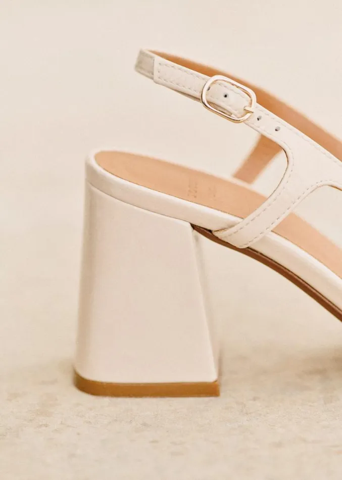 Szane Babies Ballerinas and Pumps Womens Elisa Sling Backs White Lacquer