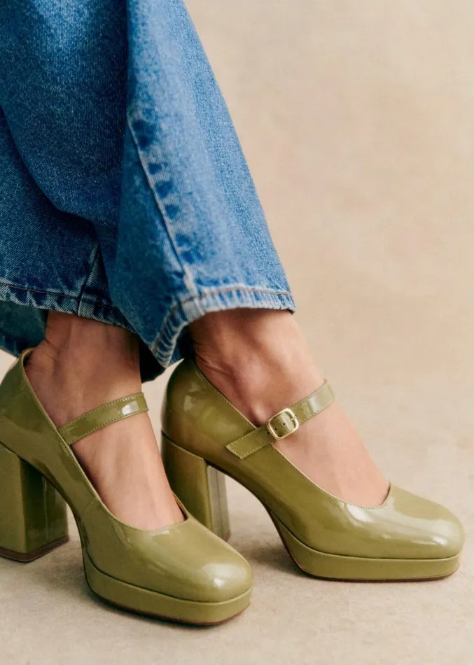 Szane Babies Ballerinas and Pumps Womens Georgia High Babies Polished Pistachio