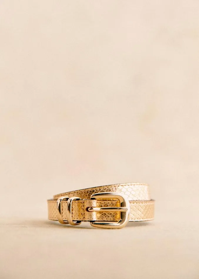 Szane Belts Womens Livie Belt Embossed Gold