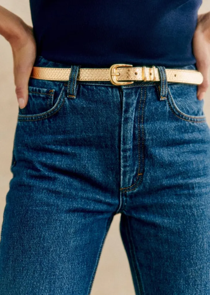 Szane Belts Womens Livie Belt Embossed Gold