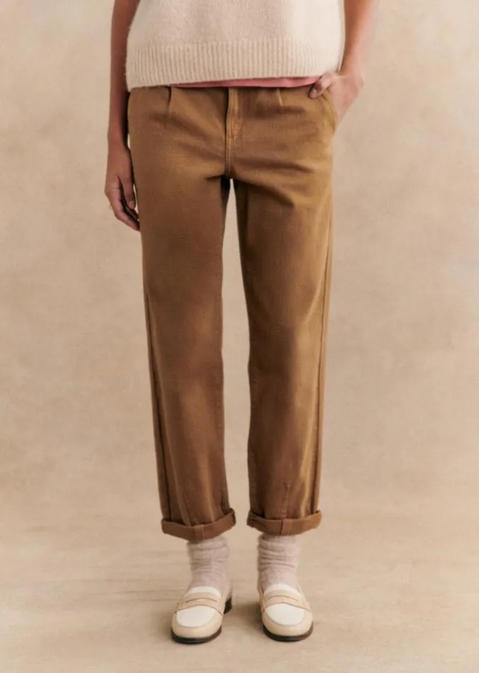 Szane Colored Womens Manu Trousers Coffee