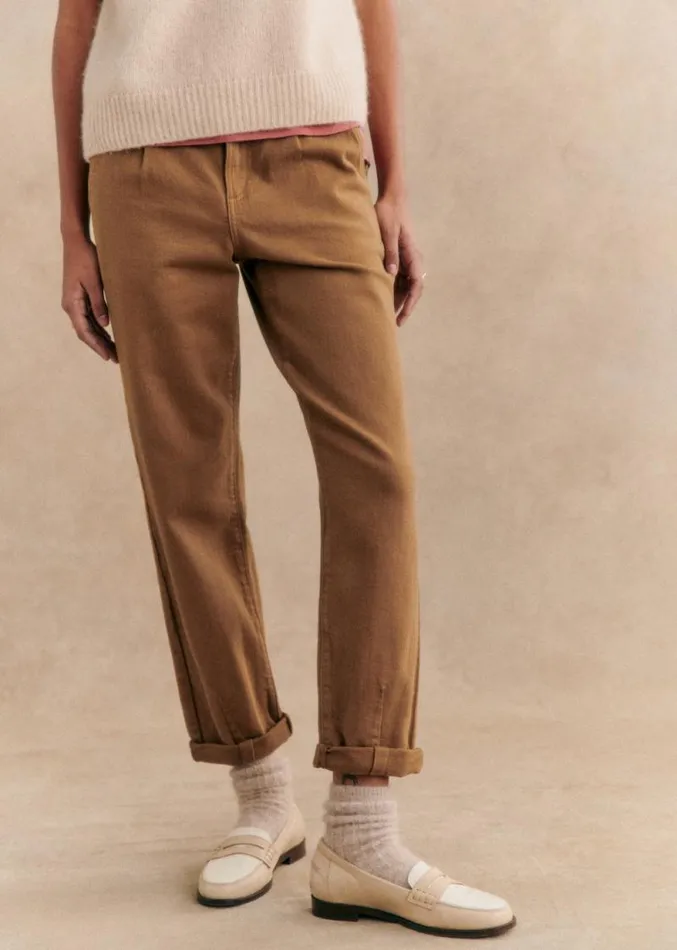 Szane Colored Womens Manu Trousers Coffee