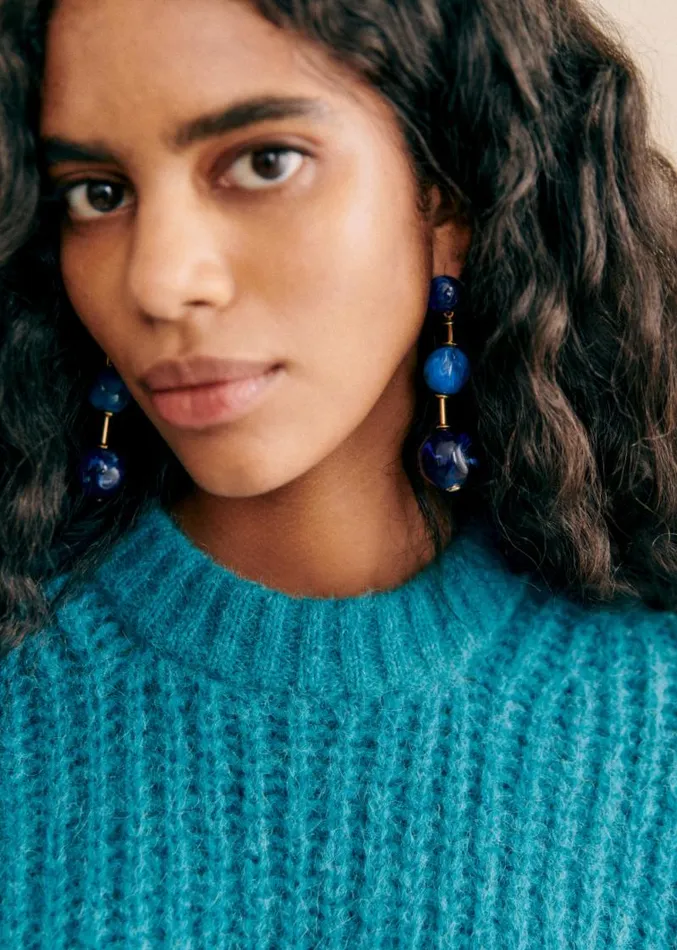 Szane Earrings Womens Cecilia Earrings Ocean Blue