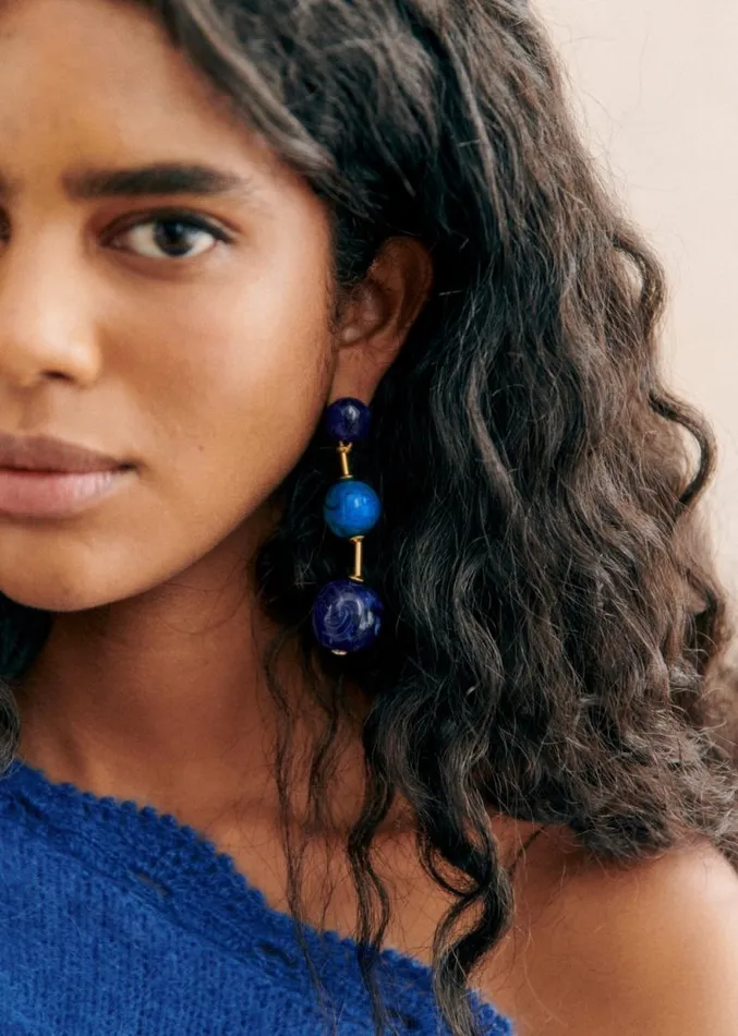 Szane Earrings Womens Cecilia Earrings Ocean Blue