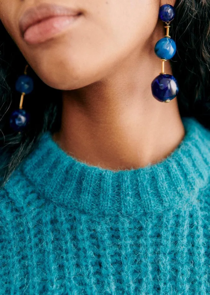 Szane Earrings Womens Cecilia Earrings Ocean Blue
