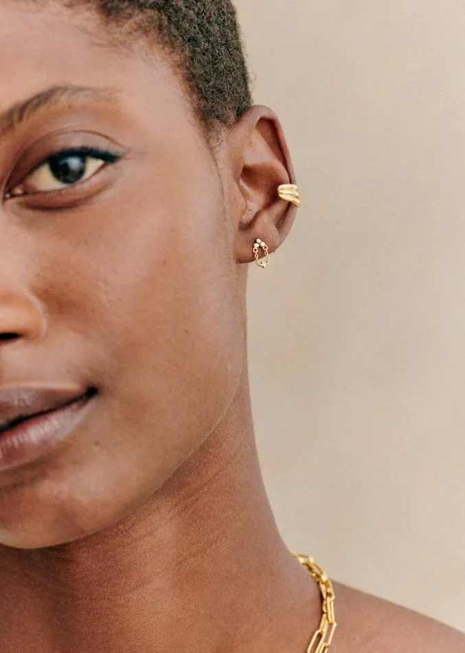 Szane Earrings Womens James Ear Cuff Gold