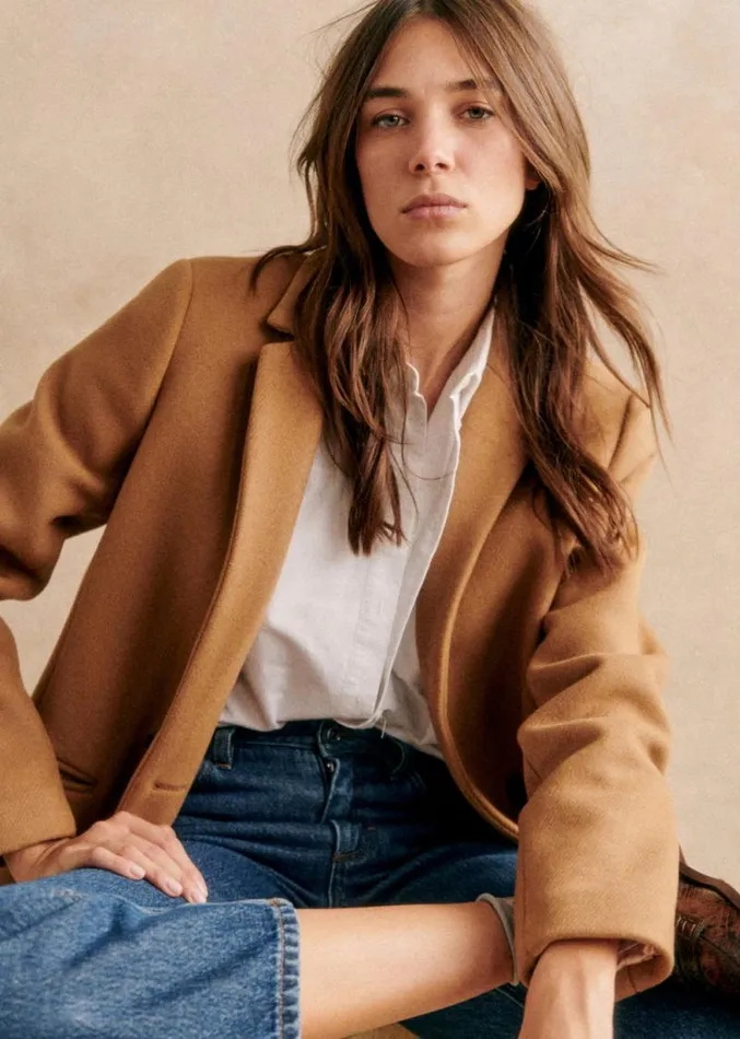 Szane Jackets and Coats Womens Johnson Coat Camel