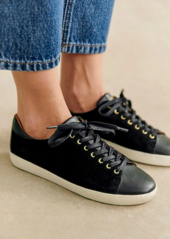 Szane Loafers and Sneakers Womens Jack Trainers Black Bimaterial