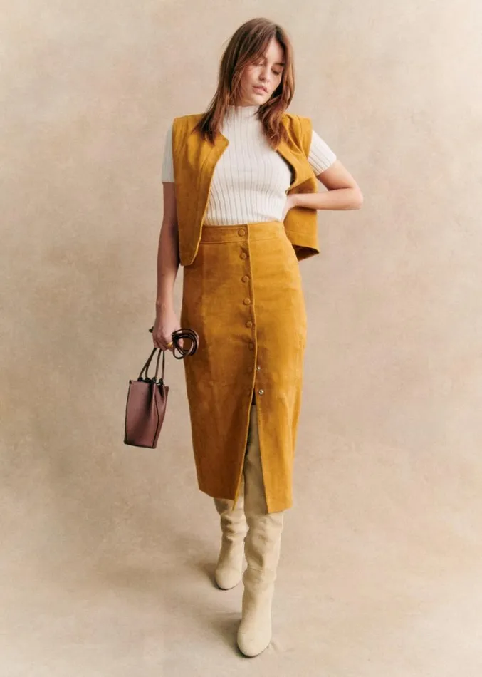Szane Skirts and Shorts Womens Rosalba Skirt Saffron