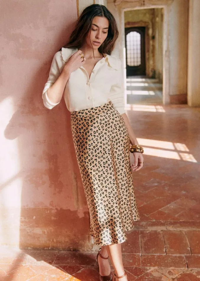 Szane Skirts and Shorts Womens Sandy Skirt Leopard