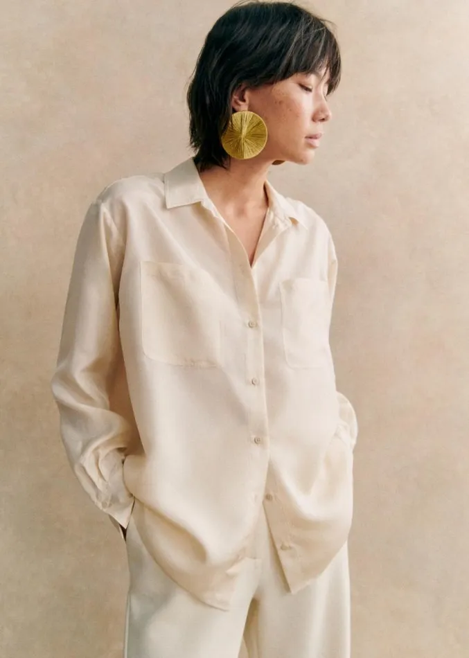 Szane Tops Womens Maxence Shirt Cream