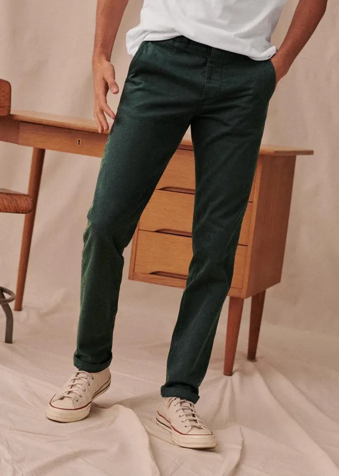 Szane Trousers Mens Tom Chinos Pine Green