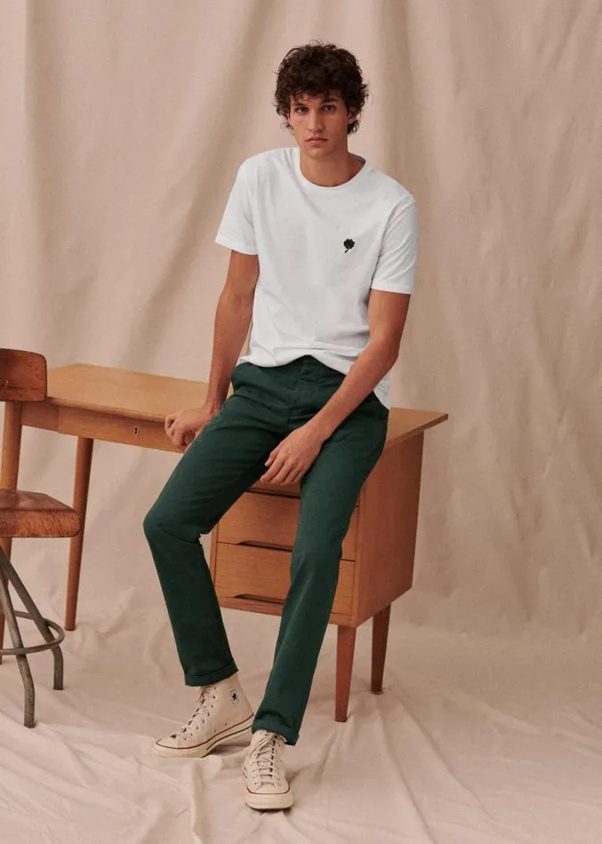 Szane Trousers Mens Tom Chinos Pine Green