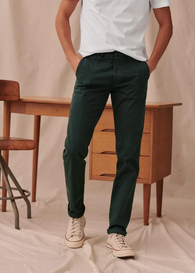 Szane Trousers Mens Tom Chinos Pine Green