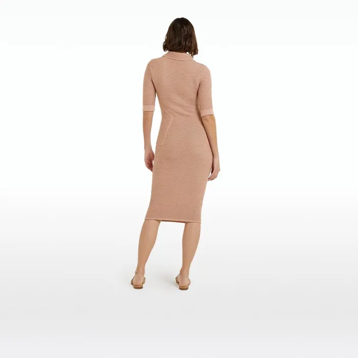 Safiyaa Akilah Old Rose Crochet Dress Women Dresses