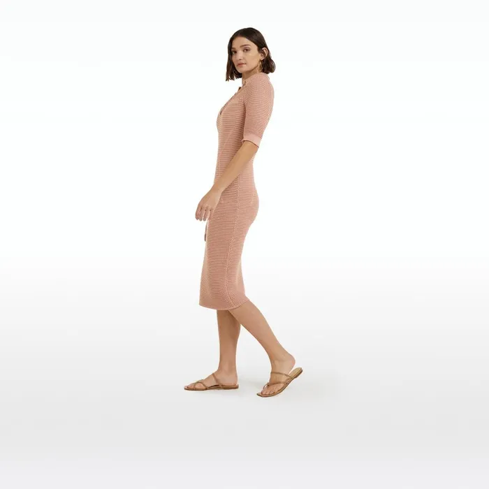 Safiyaa Akilah Old Rose Crochet Dress Women Dresses