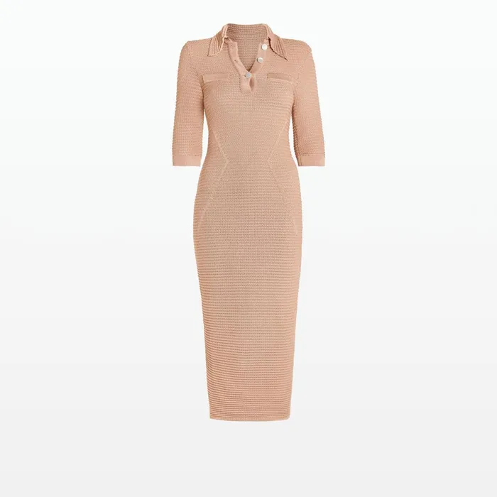 Safiyaa Akilah Old Rose Crochet Dress Women Dresses