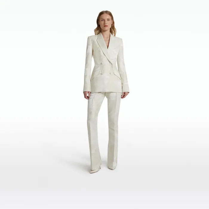 Safiyaa Alexa Ivory Trousers Women Trousers