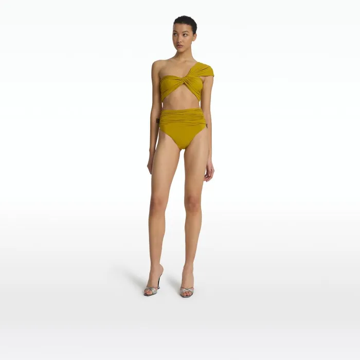 Safiyaa Ariella Chartreuse Bikini Bottom Women Swimwear