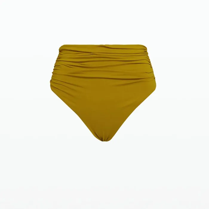 Safiyaa Ariella Chartreuse Bikini Bottom Women Swimwear