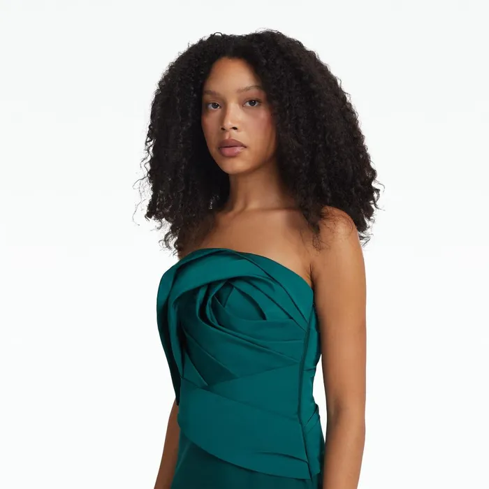 Safiyaa Arla Alpine Green Midi Dress Women Dresses