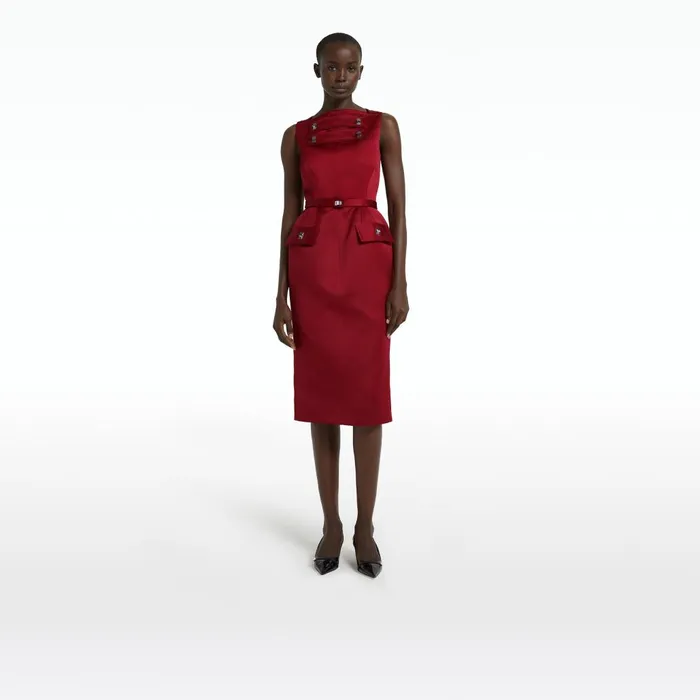 Safiyaa Ayla Swinton Midi Dress Women Dresses