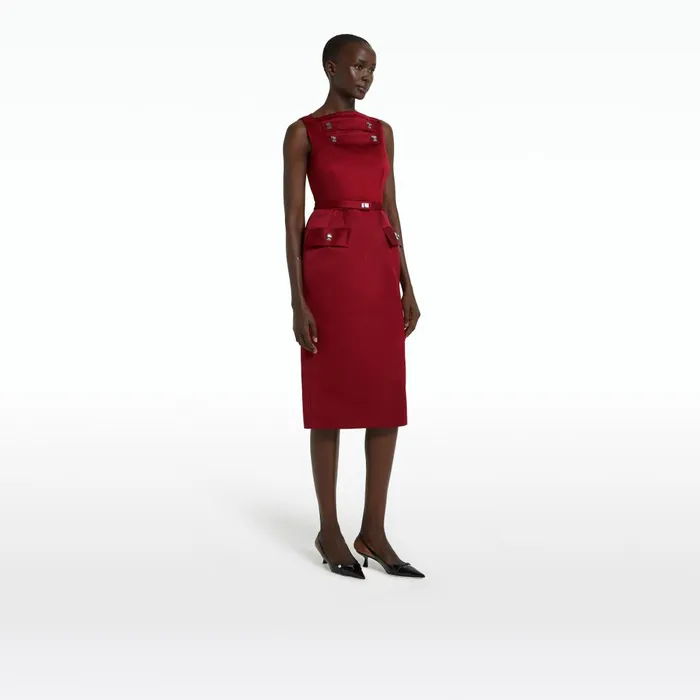 Safiyaa Ayla Swinton Midi Dress Women Dresses