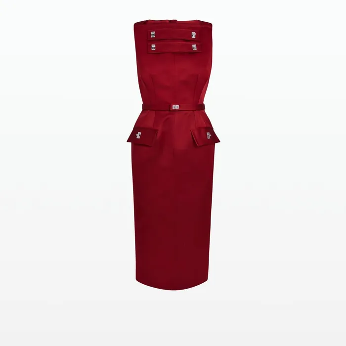 Safiyaa Ayla Swinton Midi Dress Women Dresses