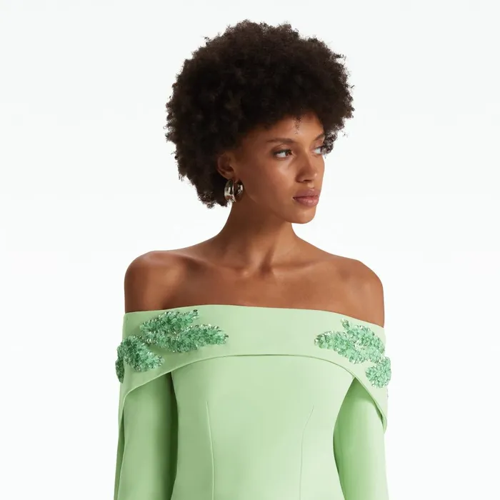 Safiyaa Bellara Harness and Soshin Aloe Long Dress Women Capes and Harnesses