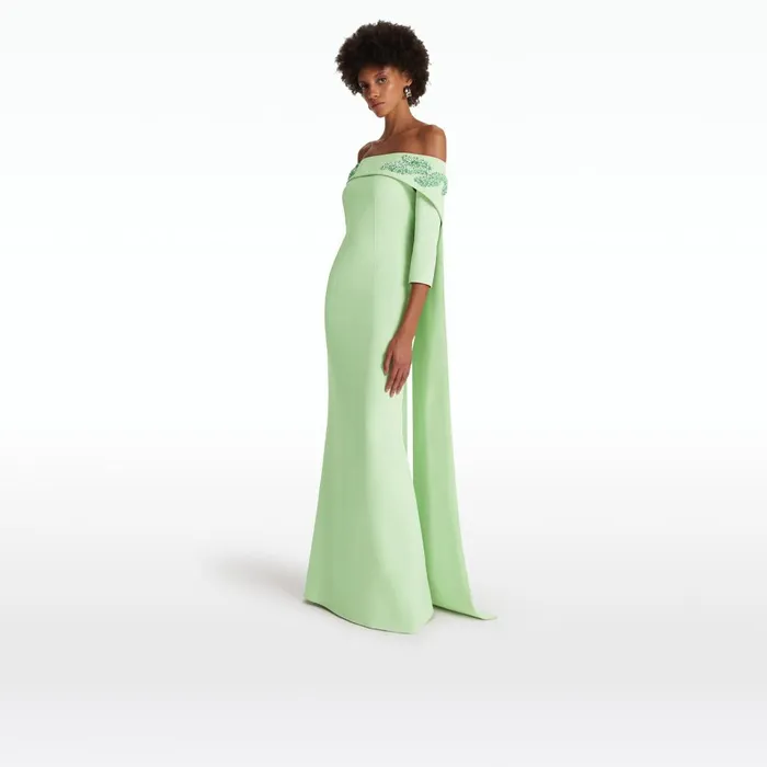 Safiyaa Bellara Harness and Soshin Aloe Long Dress Women Capes and Harnesses