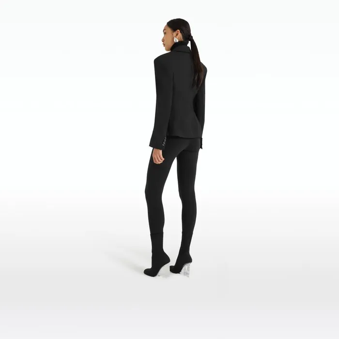 Safiyaa Caprice Black Jacket Women Jackets and Coats