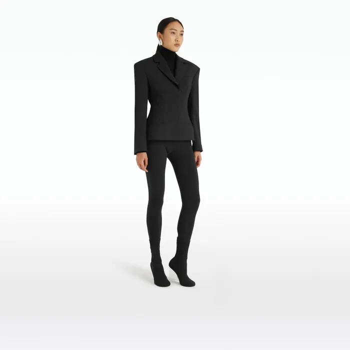 Safiyaa Caprice Black Jacket Women Jackets and Coats