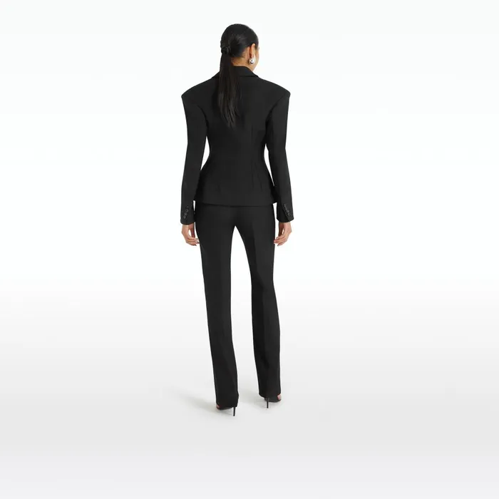 Safiyaa Caprice Black Jacket Women Jackets and Coats