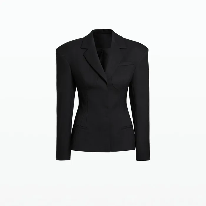 Safiyaa Caprice Black Jacket Women Jackets and Coats