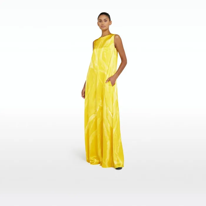 Safiyaa Carrara Canary Long Dress Women Dresses
