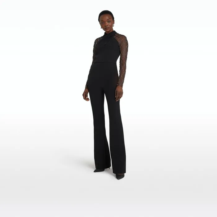 Safiyaa Cat Black Jumpsuit Women Jumpsuits