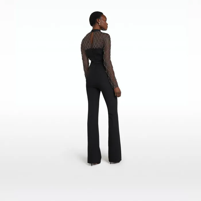 Safiyaa Cat Black Jumpsuit Women Jumpsuits
