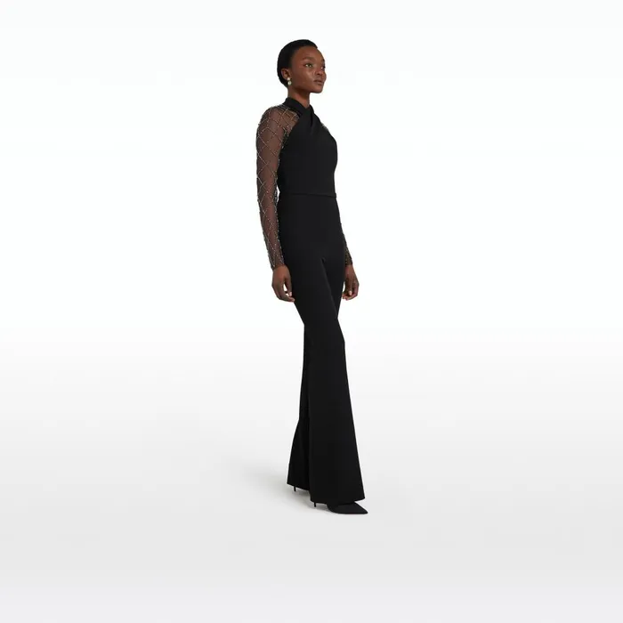 Safiyaa Cat Black Jumpsuit Women Jumpsuits